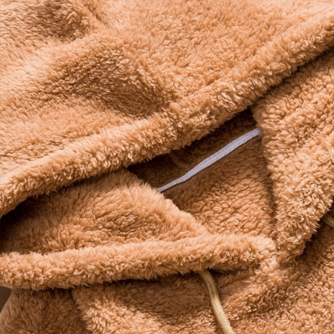 Pullover de Mistura de Pelúcia - Superfície Macia e Isolamento Quente