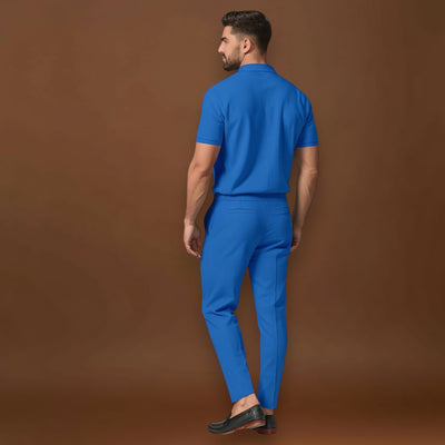 Conjunto de Polo e Calças – Look Coordenado em Tecido Misturado