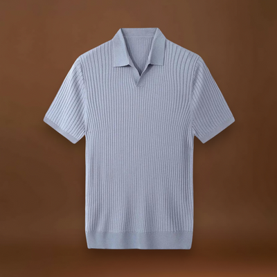 Polo em Mistura de Lyocell - Com Placket de Canelado e Forma Bem Definida