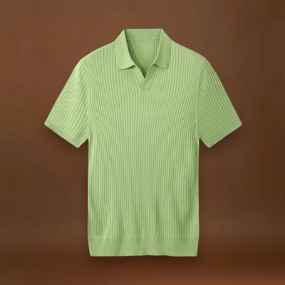 Polo em Mistura de Lyocell - Com Placket de Canelado e Forma Bem Definida