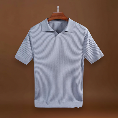 Polo em Mistura de Lyocell - Com Placket de Canelado e Forma Bem Definida