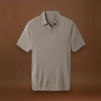 Polo em Mistura de Lyocell - Com Placket de Canelado e Forma Bem Definida