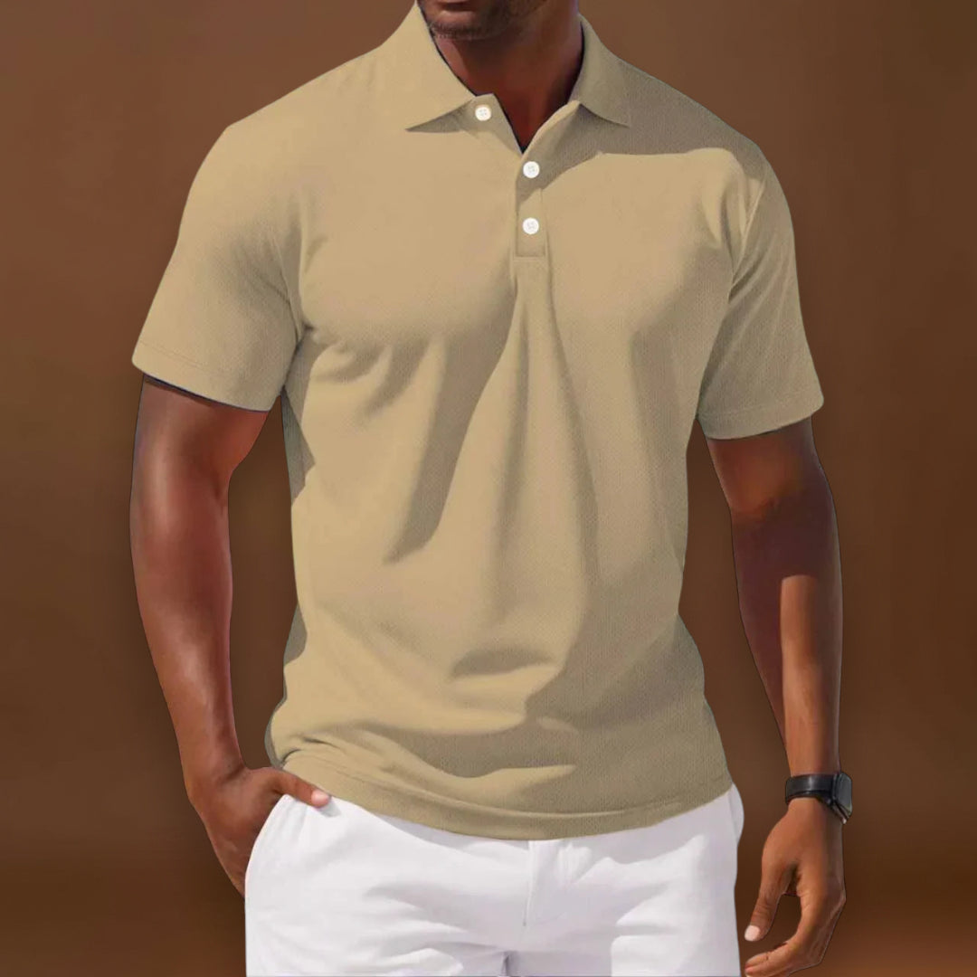 Camisola Polo – Corte Clássico & Mistura Respirável Mantém Fresco