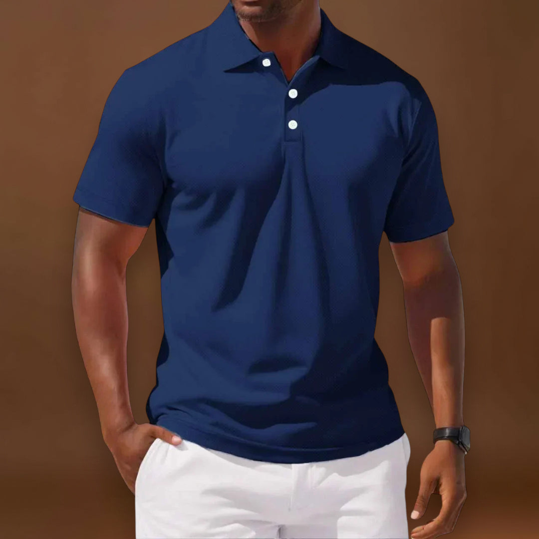 Camisola Polo – Corte Clássico & Mistura Respirável Mantém Fresco