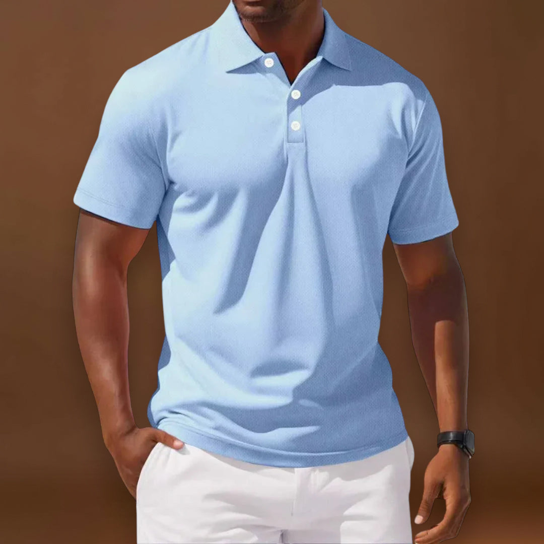 Camisola Polo – Corte Clássico & Mistura Respirável Mantém Fresco