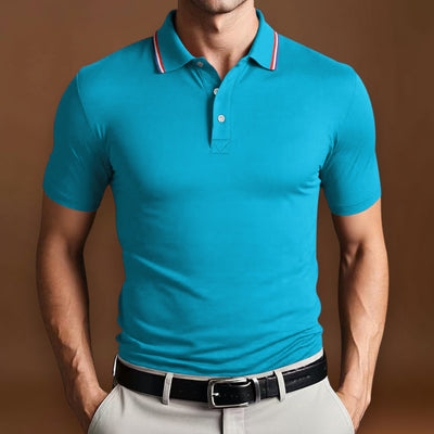 Camisa Polo - Mistura de Poliéster com Corte Slim e Ajuste Respirável