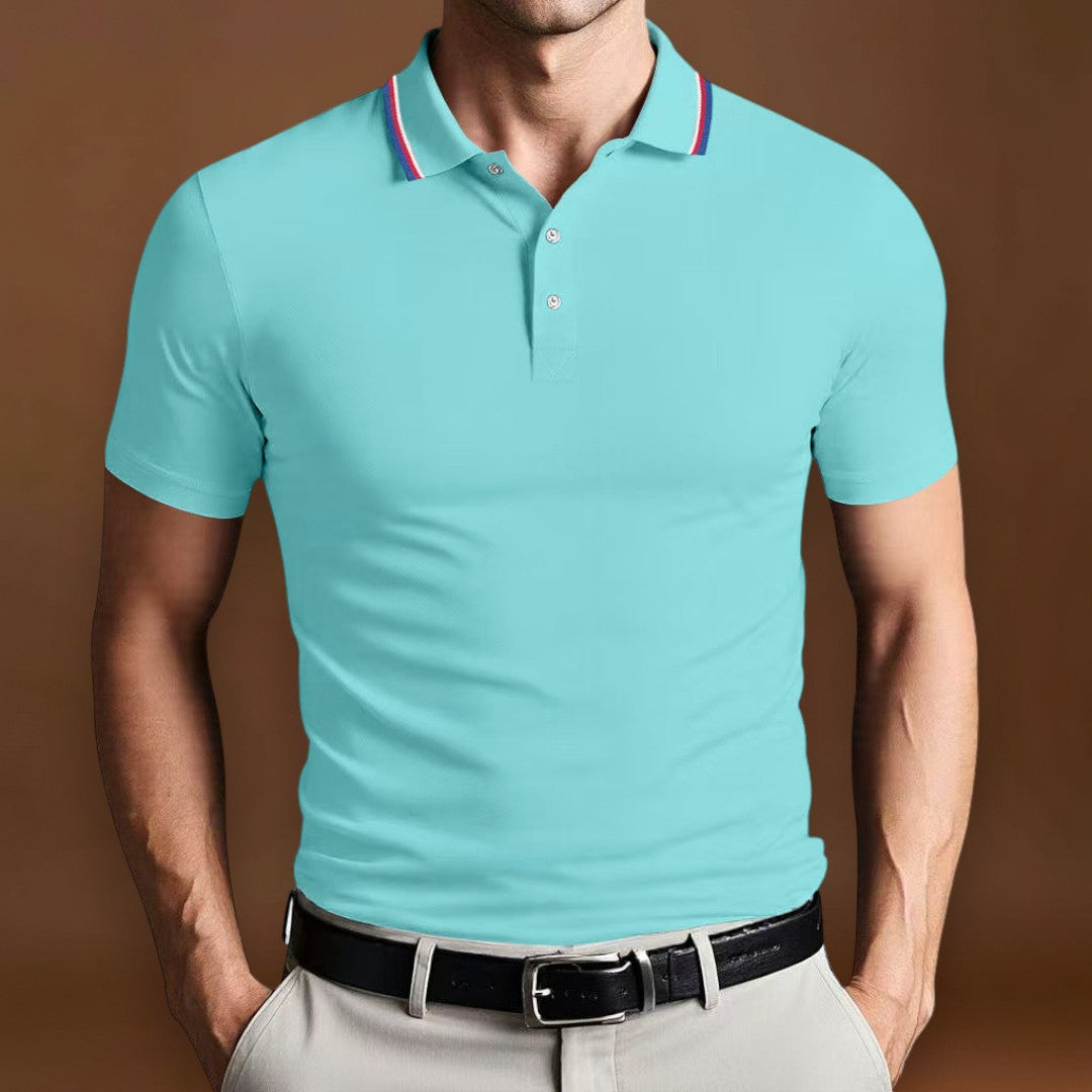 Camisa Polo - Mistura de Poliéster com Corte Slim e Ajuste Respirável