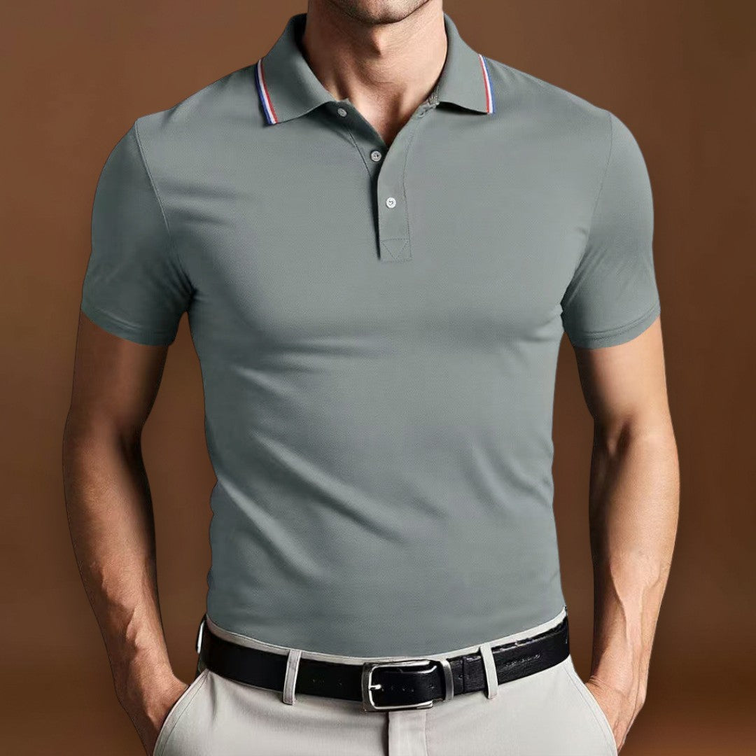 Camisa Polo - Mistura de Poliéster com Corte Slim e Ajuste Respirável