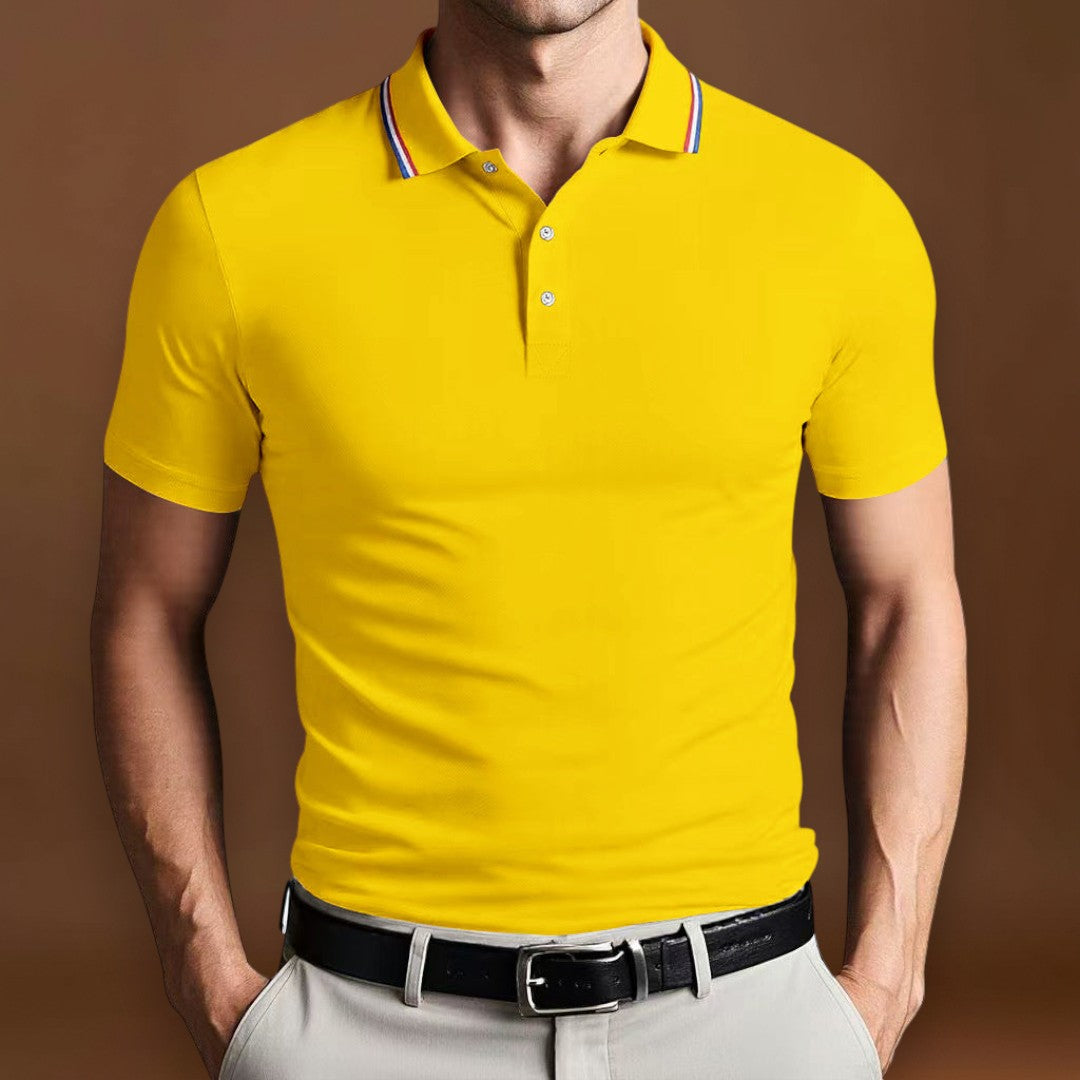 Camisa Polo - Mistura de Poliéster com Corte Slim e Ajuste Respirável