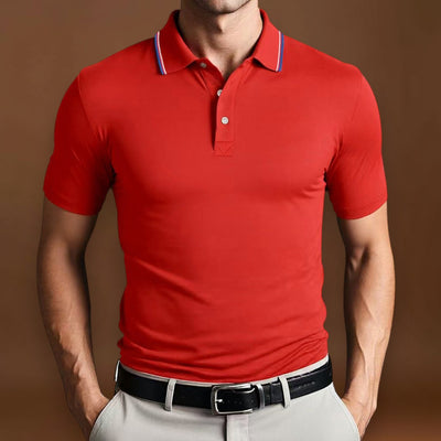 Camisa Polo - Mistura de Poliéster com Corte Slim e Ajuste Respirável