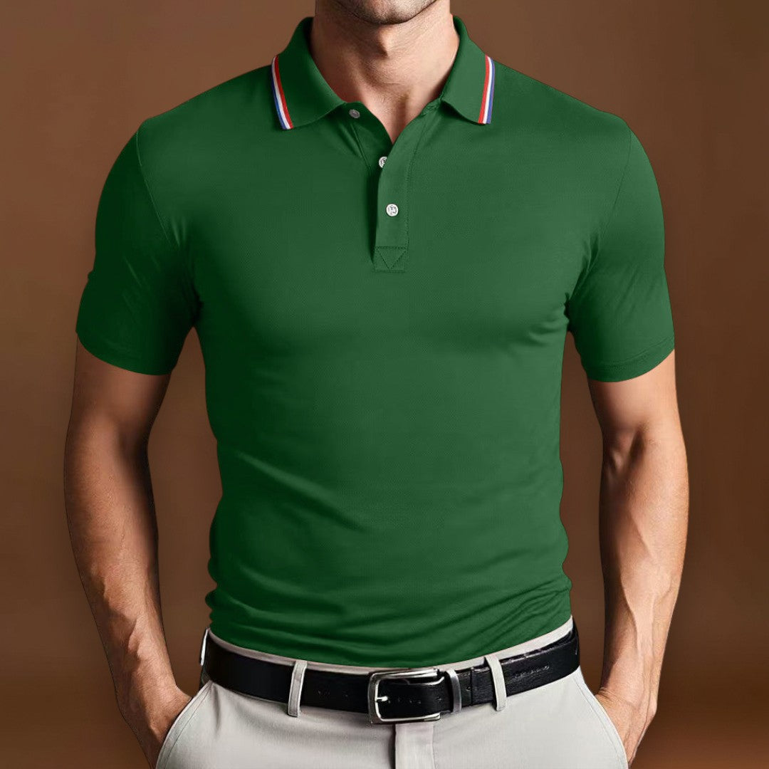 Camisa Polo - Mistura de Poliéster com Corte Slim e Ajuste Respirável