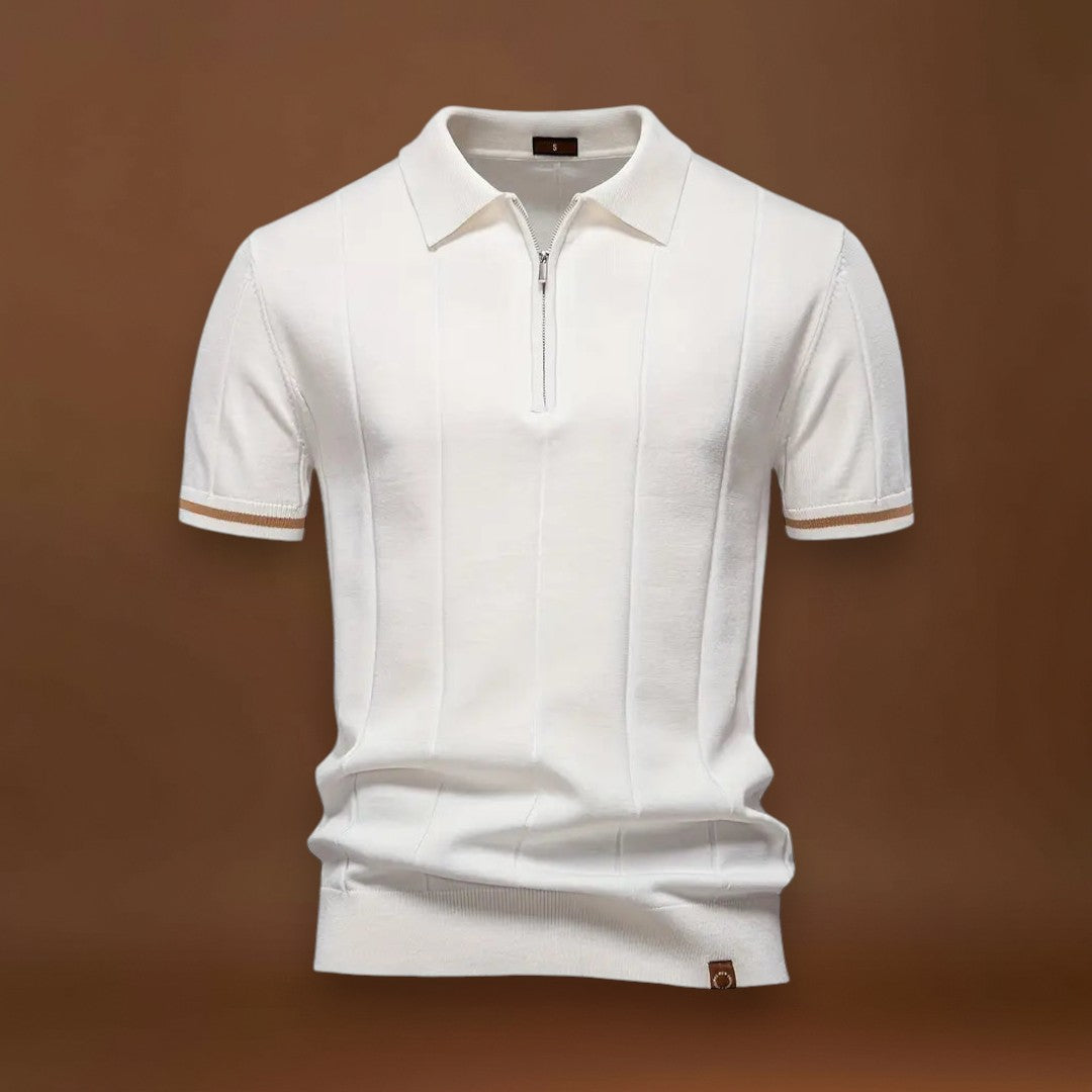 Camisa Polo – Mistura de Poliéster com Corte Ajustado e Respirável