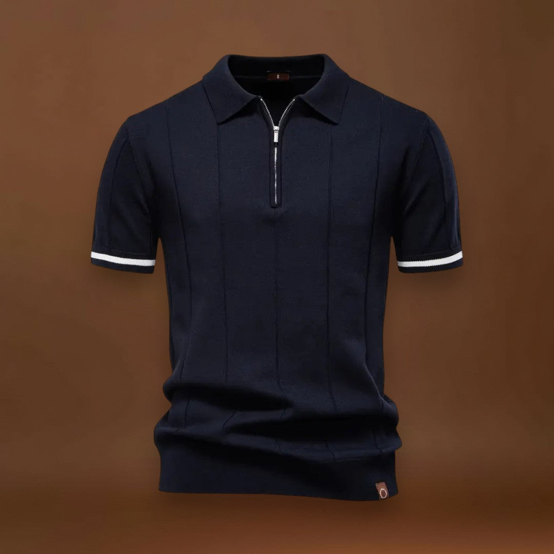 Camisa Polo – Mistura de Poliéster com Corte Ajustado e Respirável