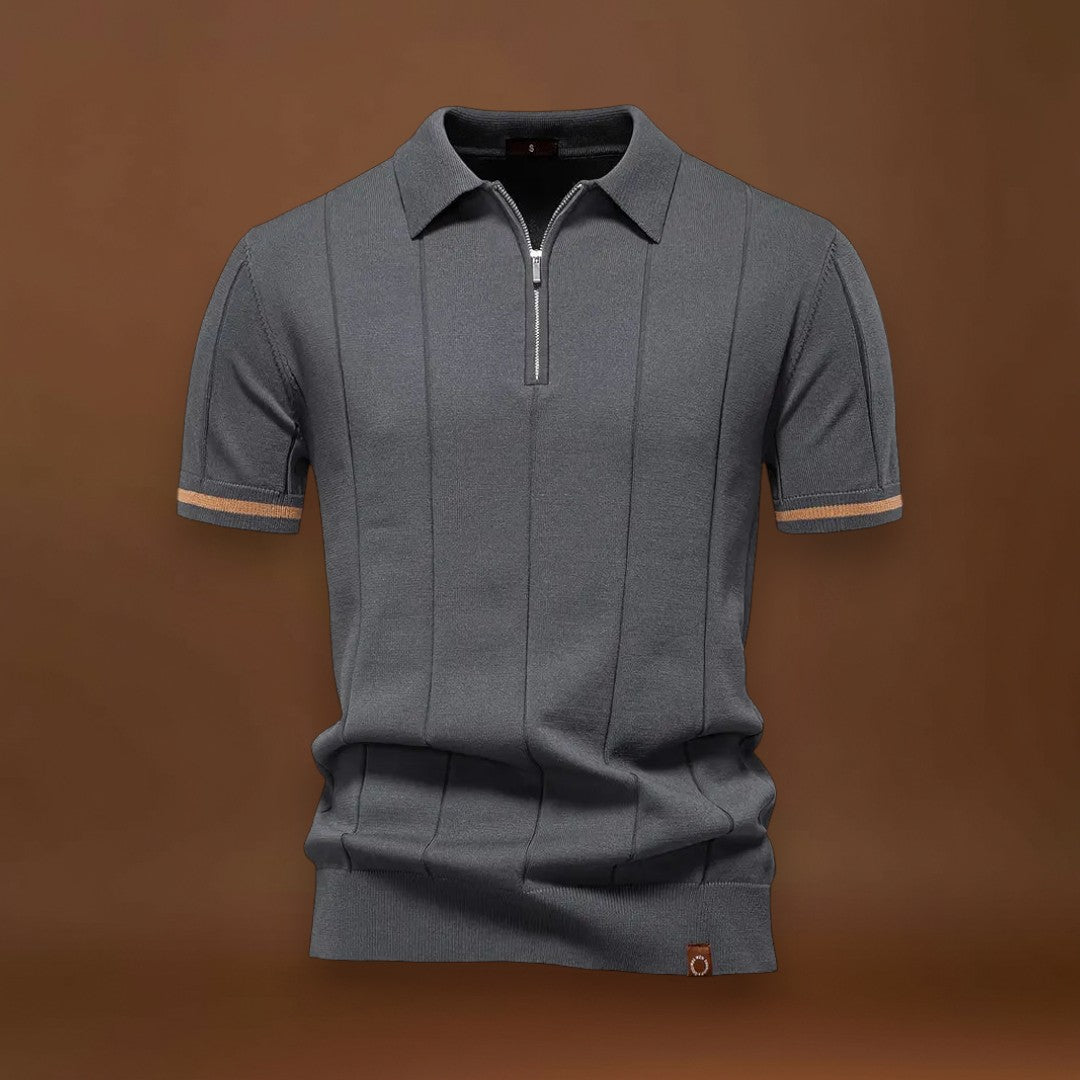 Camisa Polo – Mistura de Poliéster com Corte Ajustado e Respirável