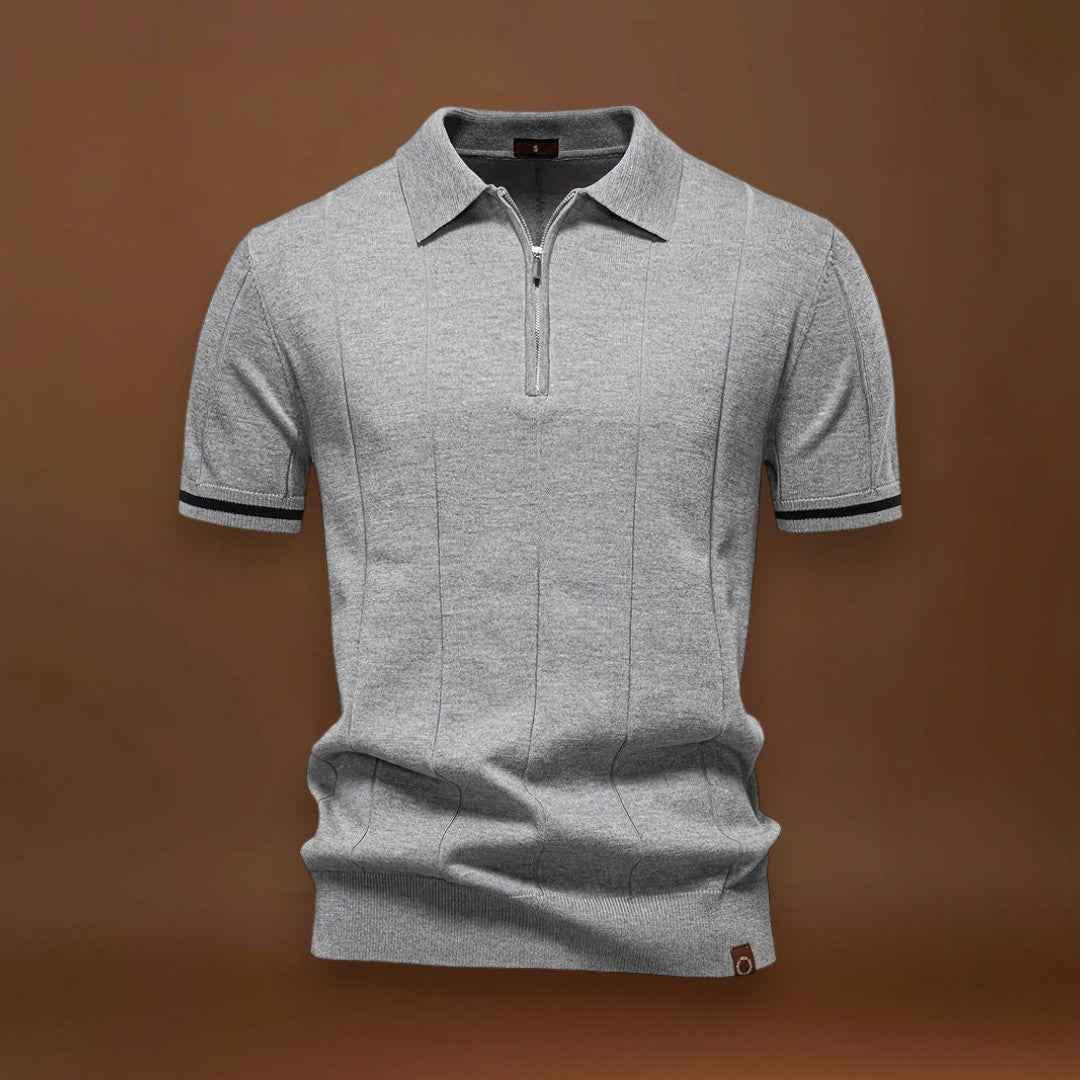 Camisa Polo – Mistura de Poliéster com Corte Ajustado e Respirável