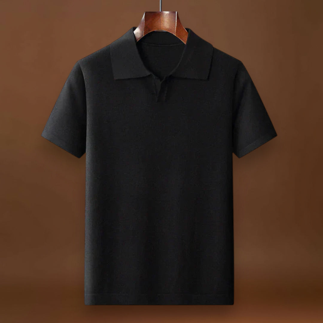 Camisa Polo - Mistura Suave com Colarinho Johnny e Movimento Fácil