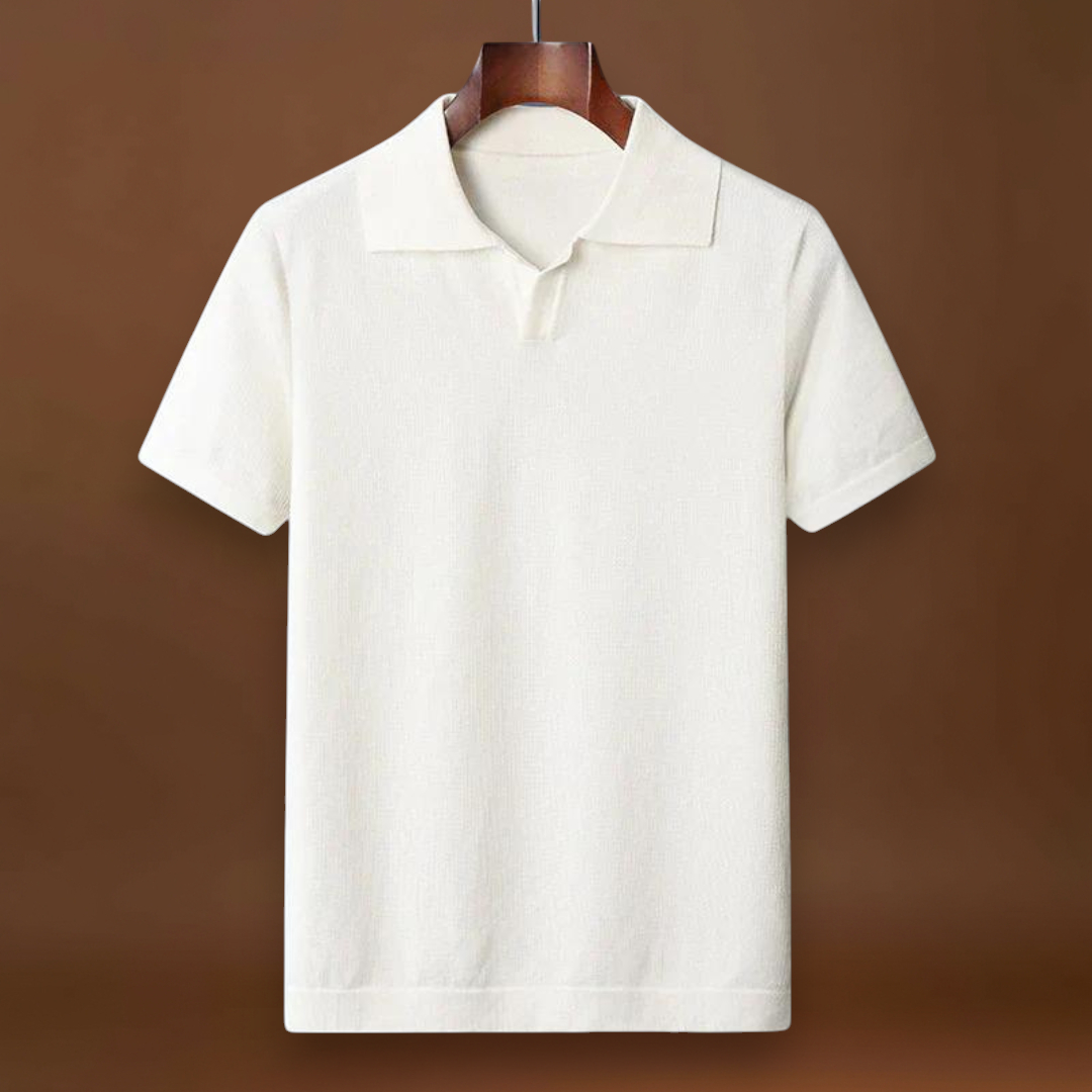 Camisa Polo - Mistura Suave com Colarinho Johnny e Movimento Fácil