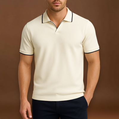 Camisa Polo – Corte Estruturado com Acabamento Contrastante e Forma Respirável