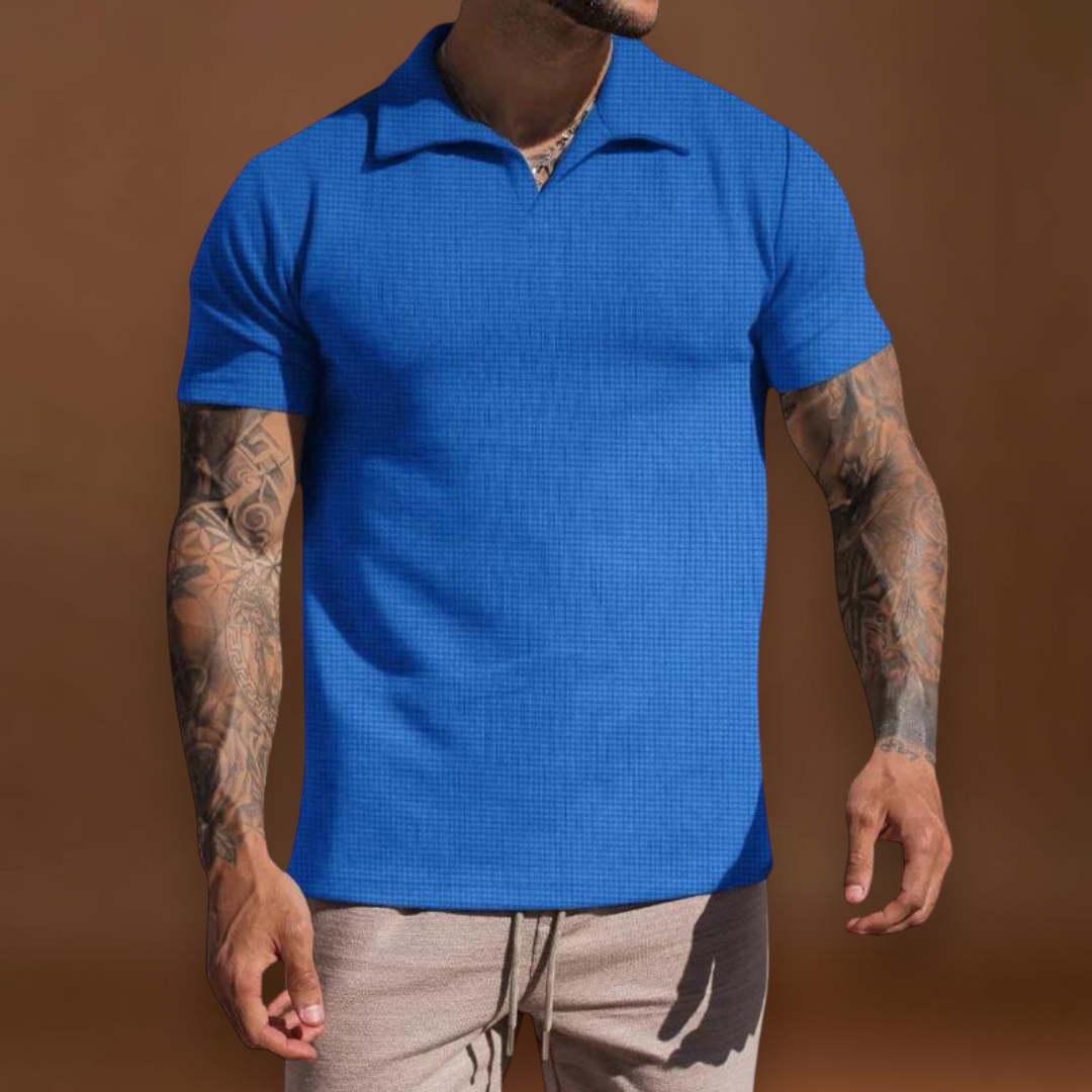 Polo – Mistura de Fibras Tingidas com Gola Johnny e Boa Manutenção da Forma