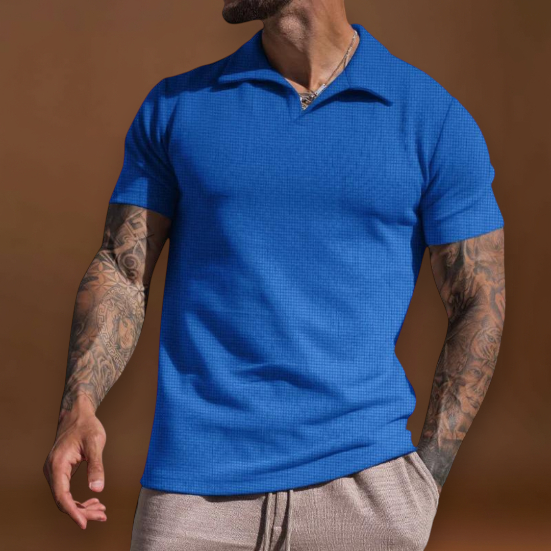 Polo – Mistura de Fibras Tingidas com Gola Johnny e Boa Manutenção da Forma