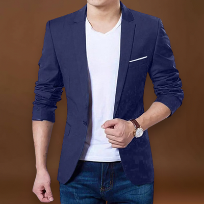 Blazer em Mistura de Poliéster - Ajuste Slim e Movimento Fácil