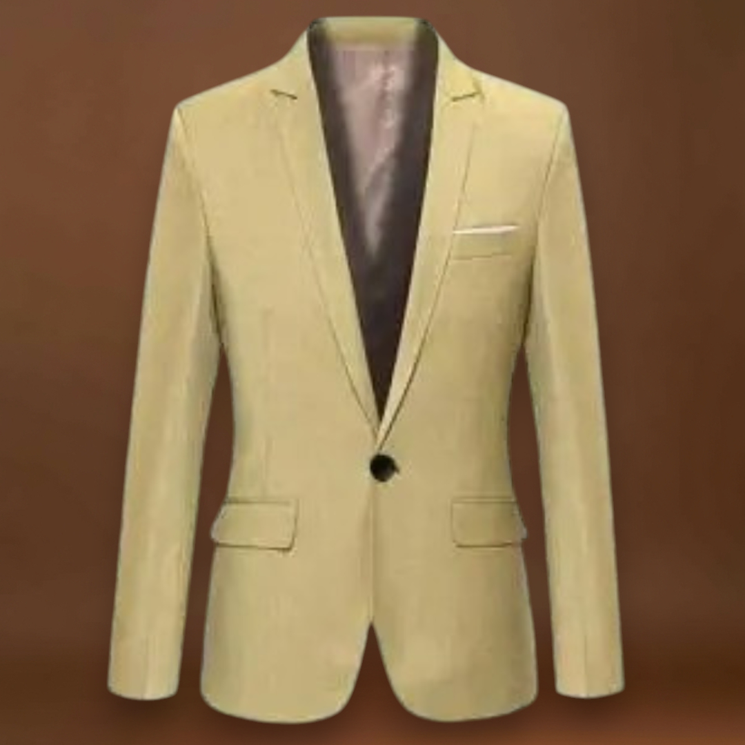 Blazer em Mistura de Poliéster - Ajuste Slim e Movimento Fácil