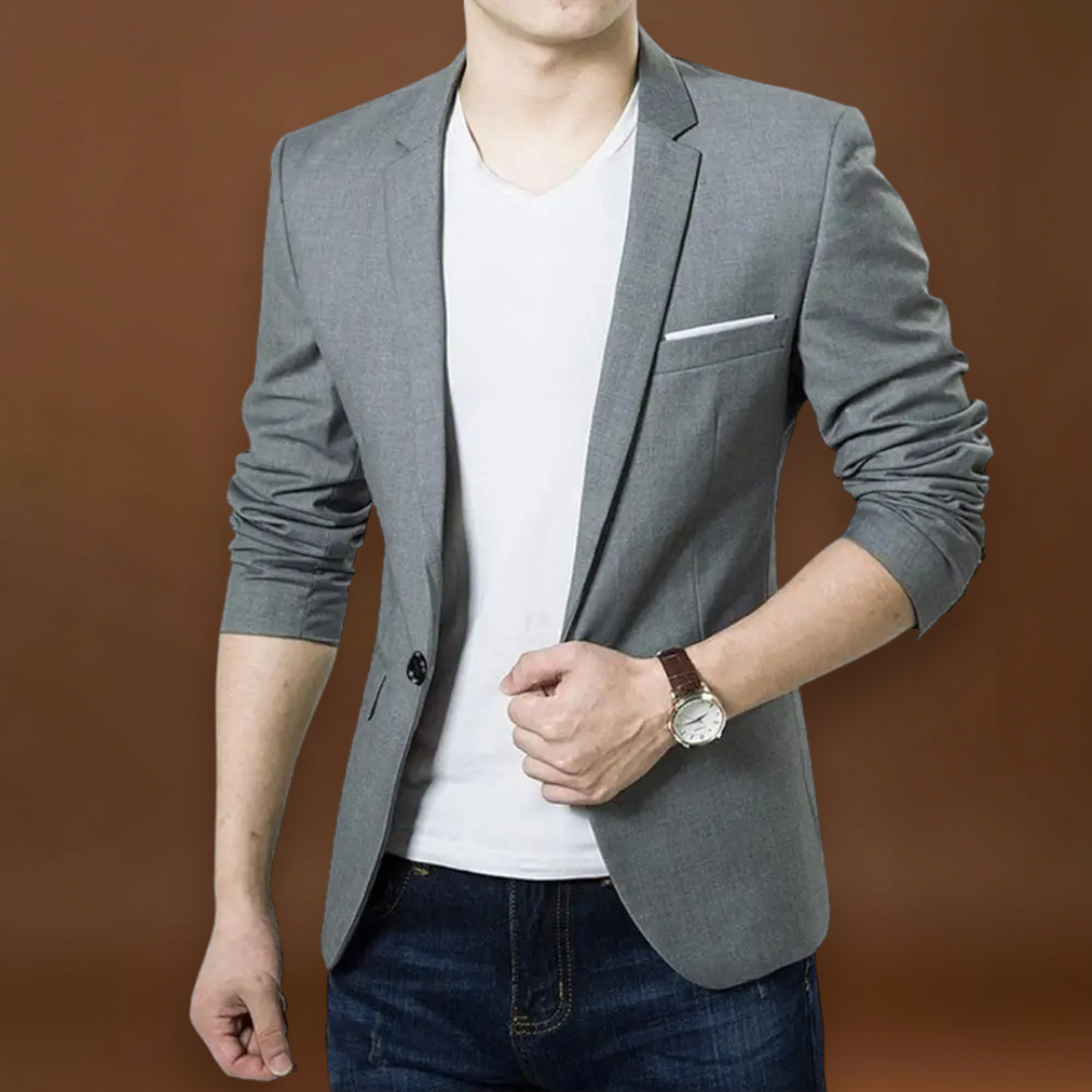 Blazer em Mistura de Poliéster - Ajuste Slim e Movimento Fácil