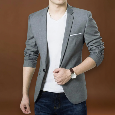 Blazer em Mistura de Poliéster - Ajuste Slim e Movimento Fácil