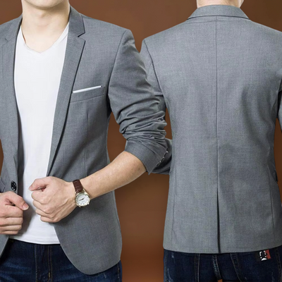 Blazer em Mistura de Poliéster - Ajuste Slim e Movimento Fácil