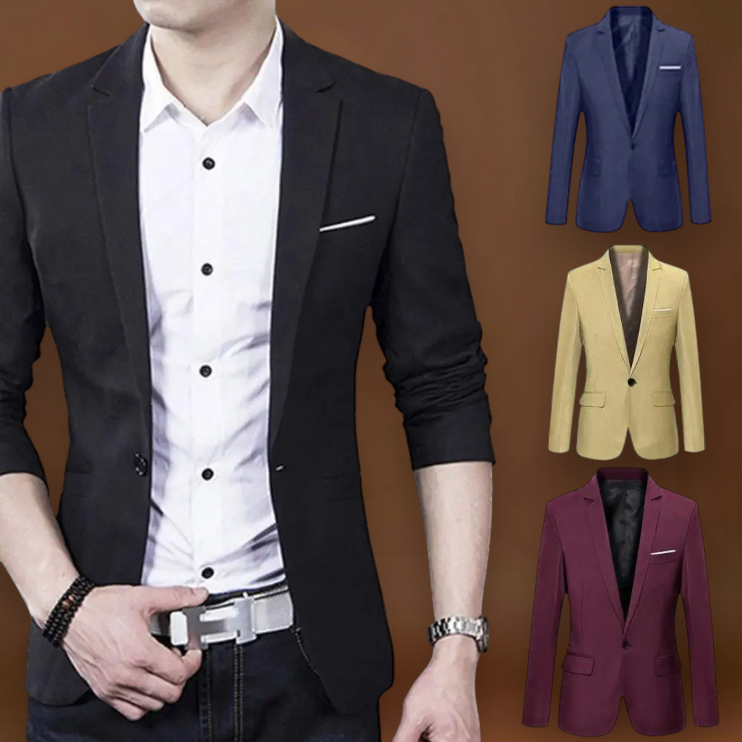 Blazer em Mistura de Poliéster - Ajuste Slim e Movimento Fácil