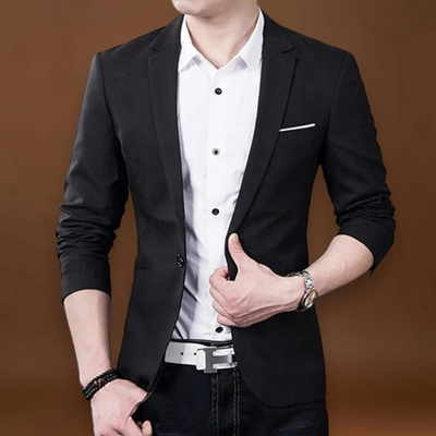 Blazer em Mistura de Poliéster - Ajuste Slim e Movimento Fácil