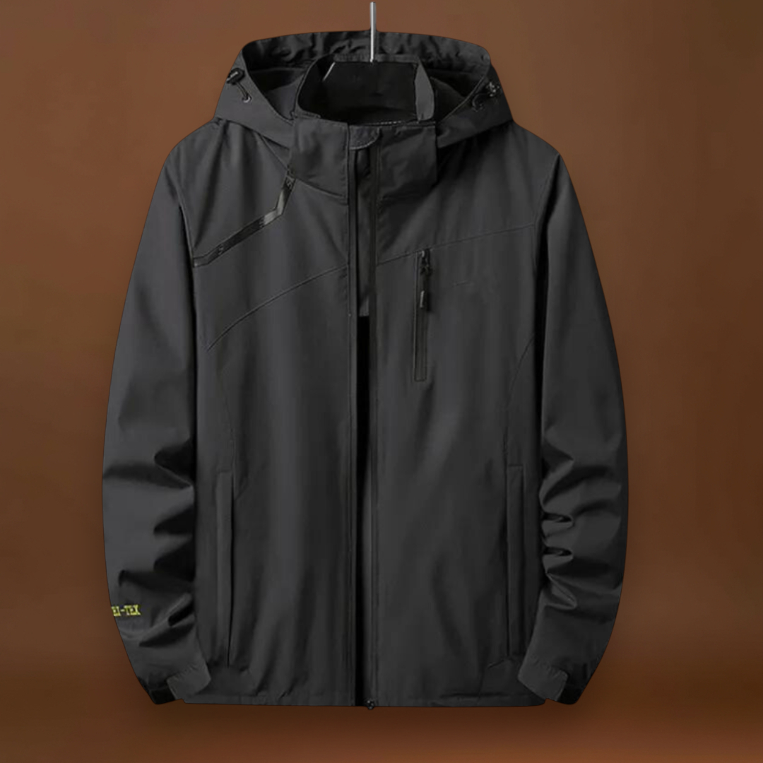 Casaco em Mistura de Poliéster - Capuz Fixo e Barra Ajustável