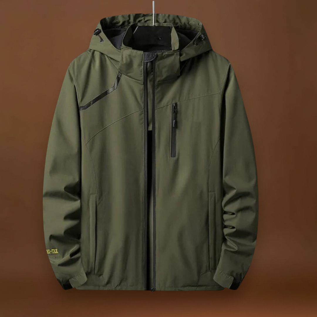 Casaco em Mistura de Poliéster - Capuz Fixo e Barra Ajustável