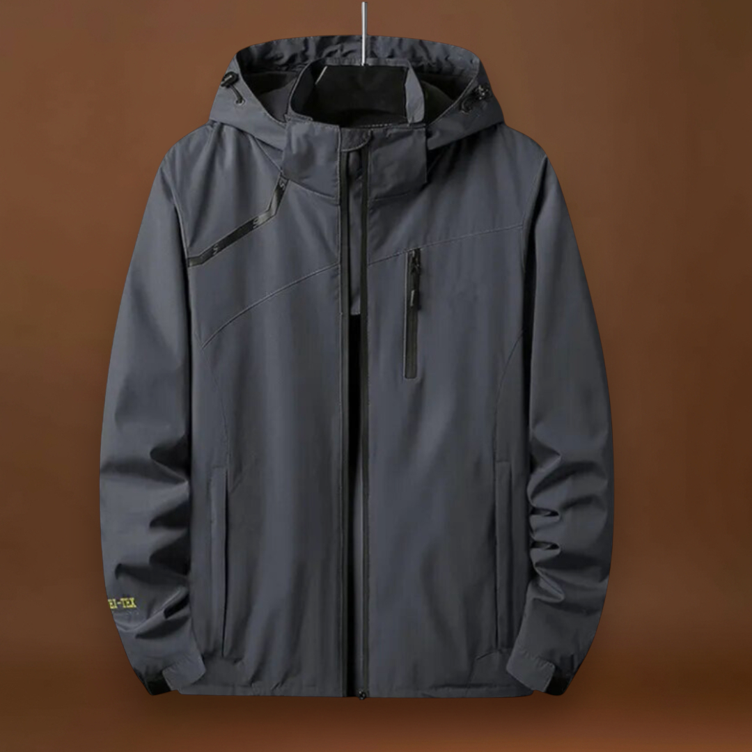 Casaco em Mistura de Poliéster - Capuz Fixo e Barra Ajustável