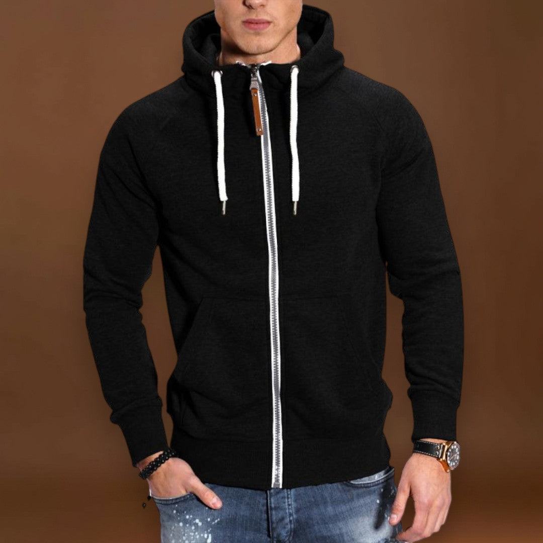 Casaco em Mistura de Poliéster - Capuz Raglan e Camadas Fáceis