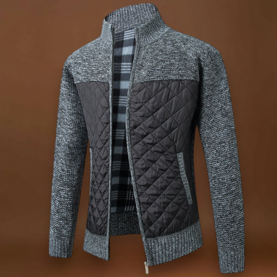 Casaco em Mistura de Poliéster – Casaco Isolado Forrado & Bloqueio de Vento