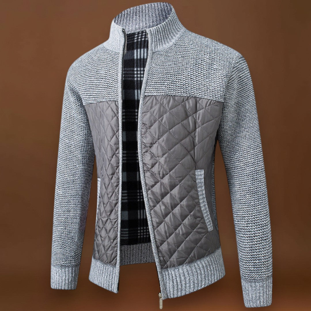 Casaco em Mistura de Poliéster – Casaco Isolado Forrado & Bloqueio de Vento