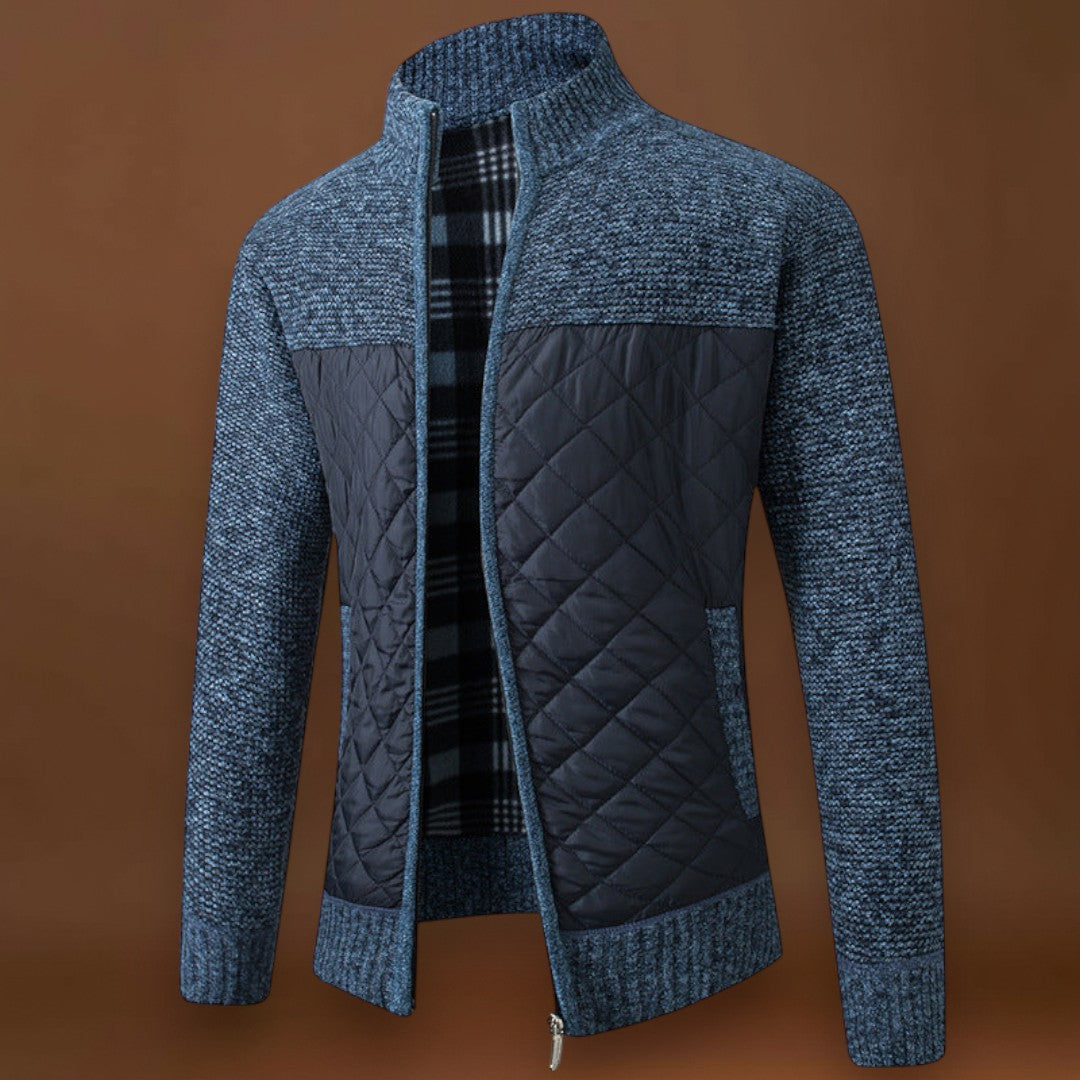 Casaco em Mistura de Poliéster – Casaco Isolado Forrado & Bloqueio de Vento