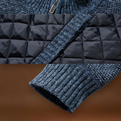 Casaco em Mistura de Poliéster – Casaco Isolado Forrado & Bloqueio de Vento