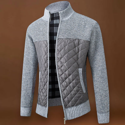 Casaco em Mistura de Poliéster – Casaco Isolado Forrado & Bloqueio de Vento