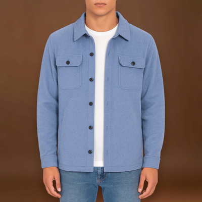 Casaco em Mistura de Poliéster - Colarinho Rebaixado e Corte Ajustado