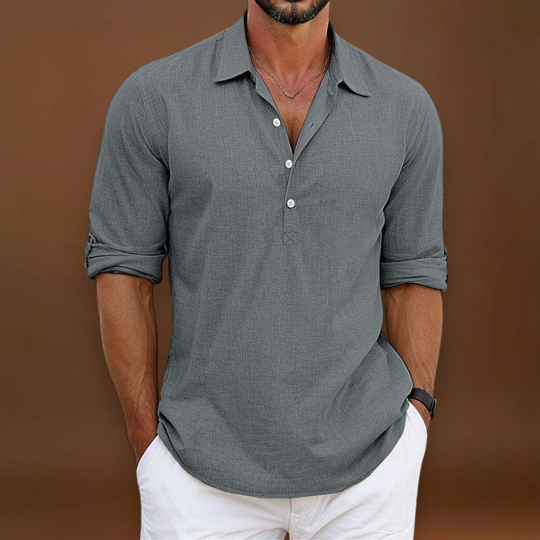 Camisa Polo em Mistura de Poliéster – Colarinho Clássico e Corte Solto