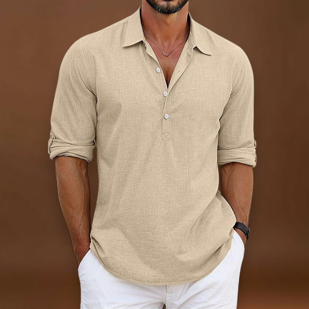 Camisa Polo em Mistura de Poliéster – Colarinho Clássico e Corte Solto