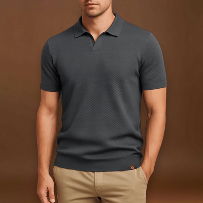 Camisa Polo em Mistura de Poliéster - Malha Texturada e Fácil Fluxo de Ar