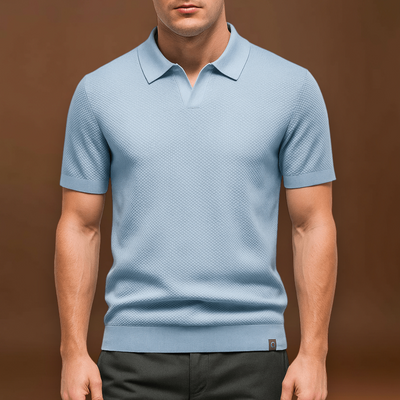 Camisa Polo em Mistura de Poliéster - Malha Texturada e Fácil Fluxo de Ar
