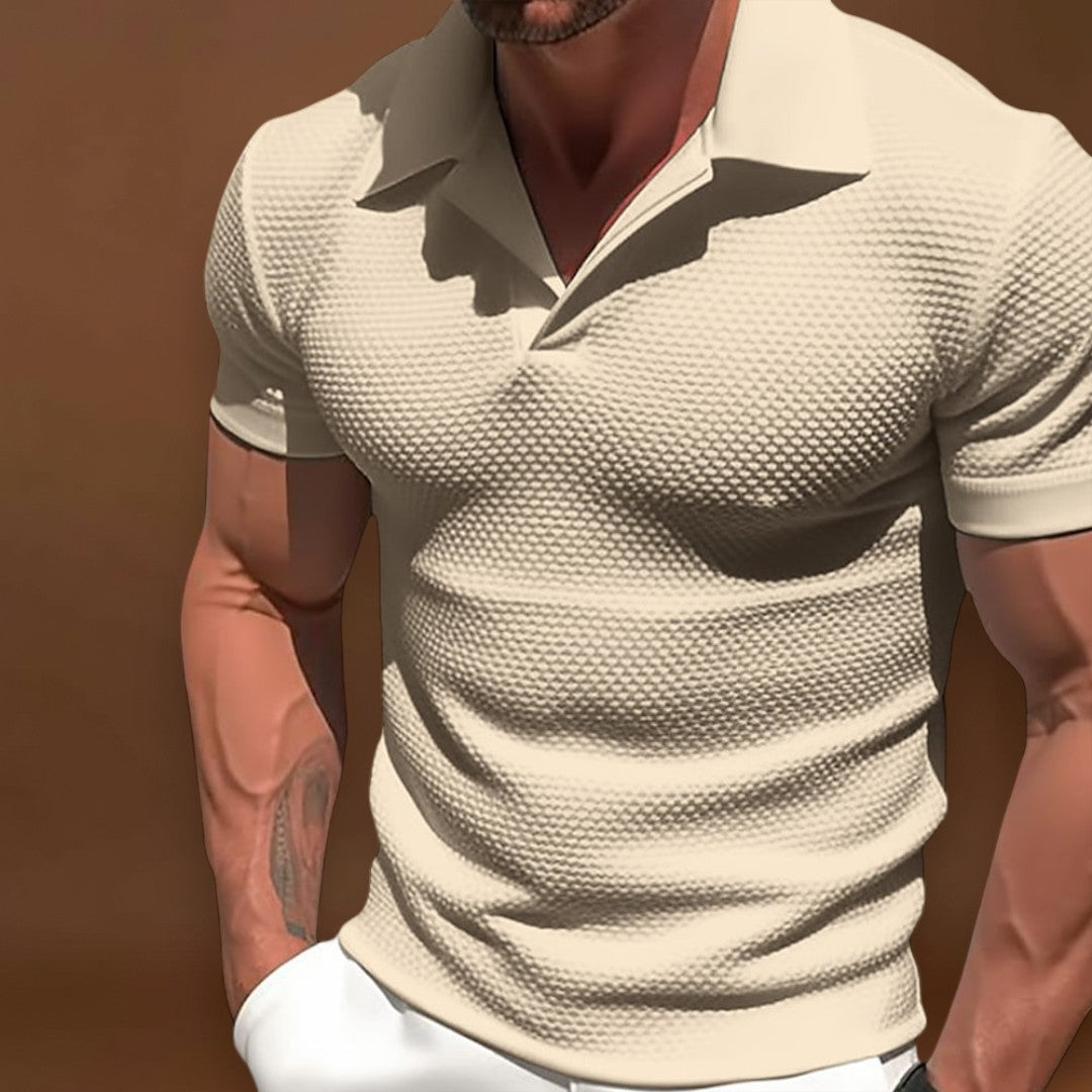 Polo em Mistura de Poliéster - Gola com Zíper e Movimento Livre dos Braços