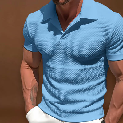 Polo em Mistura de Poliéster - Gola com Zíper e Movimento Livre dos Braços