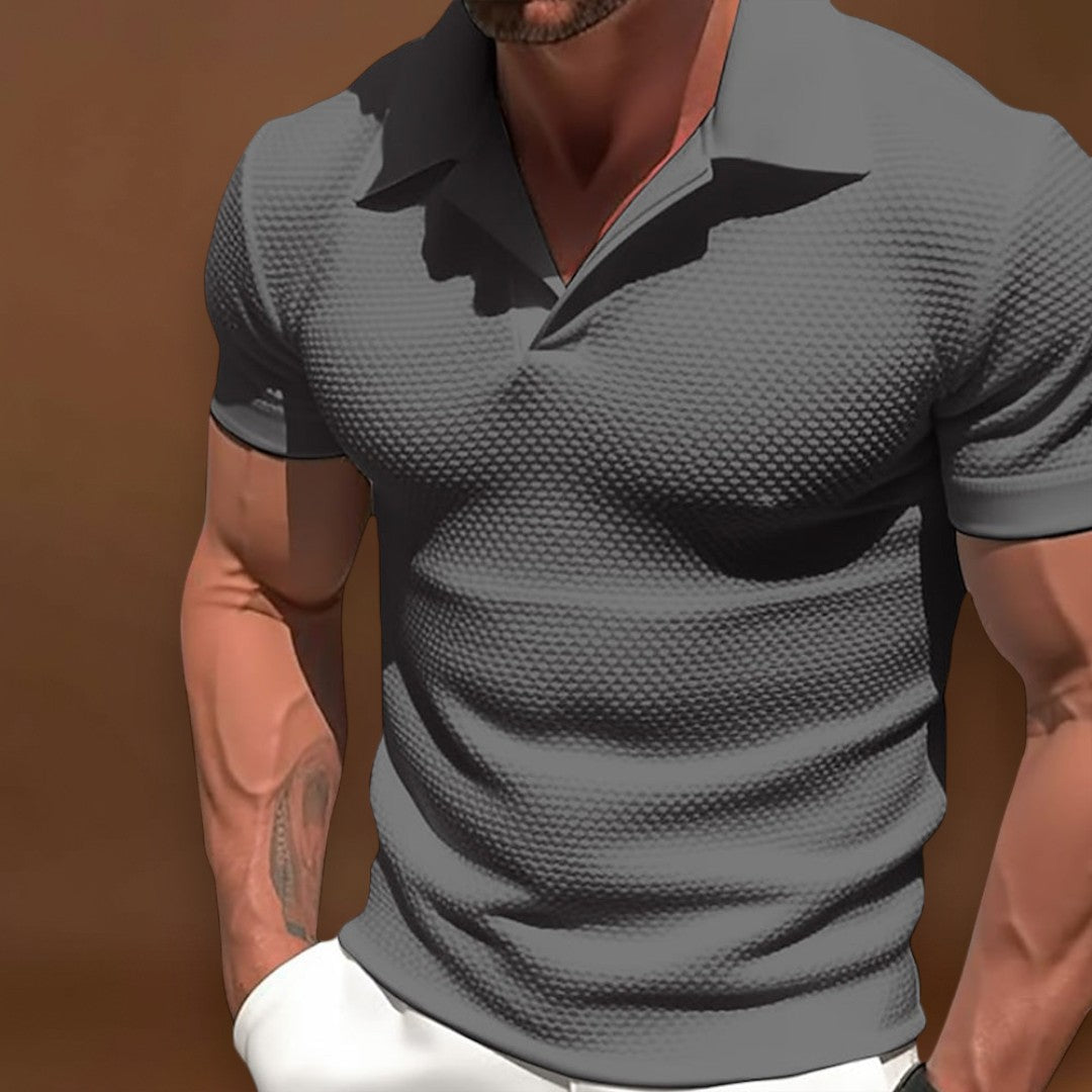 Polo em Mistura de Poliéster - Gola com Zíper e Movimento Livre dos Braços