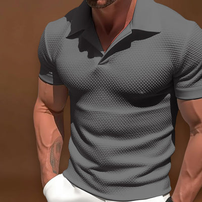 Polo em Mistura de Poliéster - Gola com Zíper e Movimento Livre dos Braços