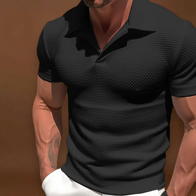 Polo em Mistura de Poliéster - Gola com Zíper e Movimento Livre dos Braços